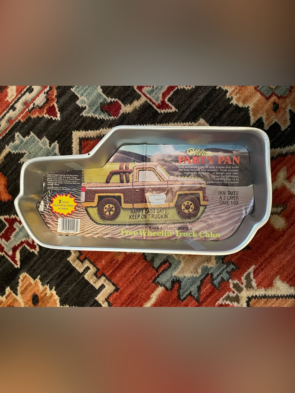 Vintage 1980 Wilton Free Wheelin Pickup Truck Cake Pan 502-1565 With Insert